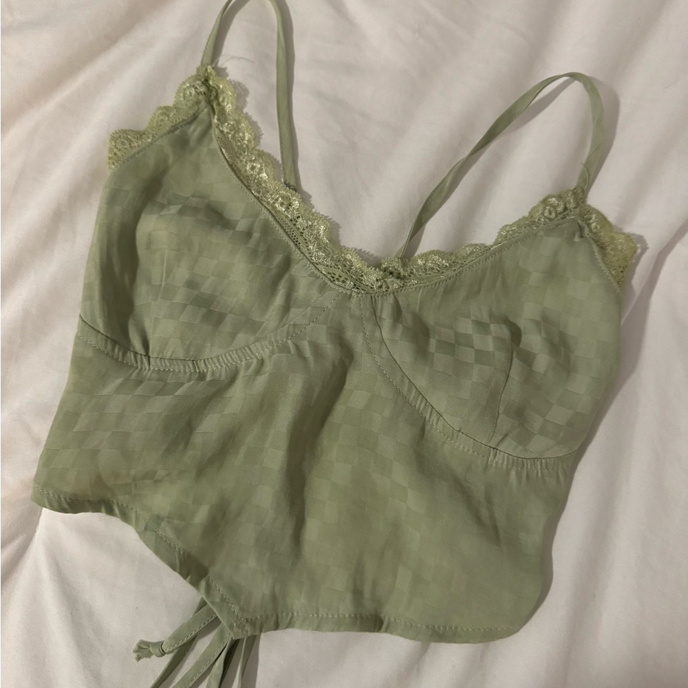PacSun Olive Lace Cami Top